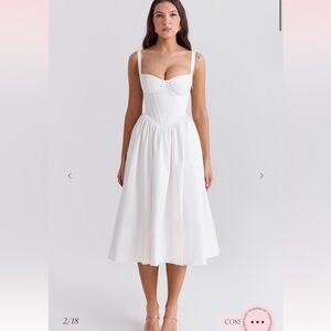 House of CB Kelly White Midi Dress